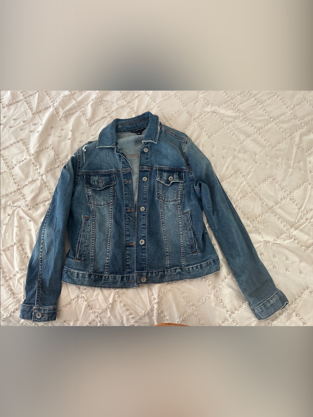 Rock & Republic Distressed Blue Denim Jacket
